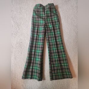 Vintage Kmart Brand Girls Size 12 Plaid Flare Pants